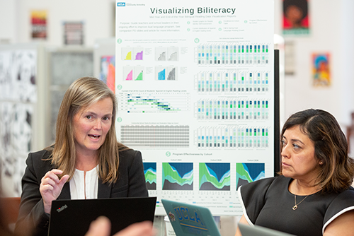 Education administrators in discussion