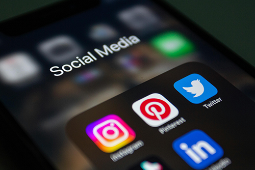 Social media application on phone