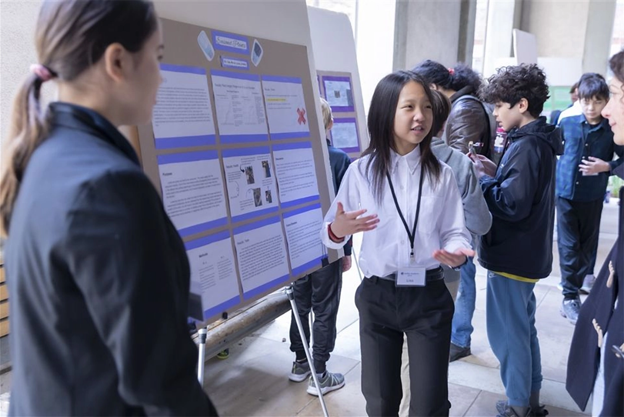 7th grade Students presenting at symposium